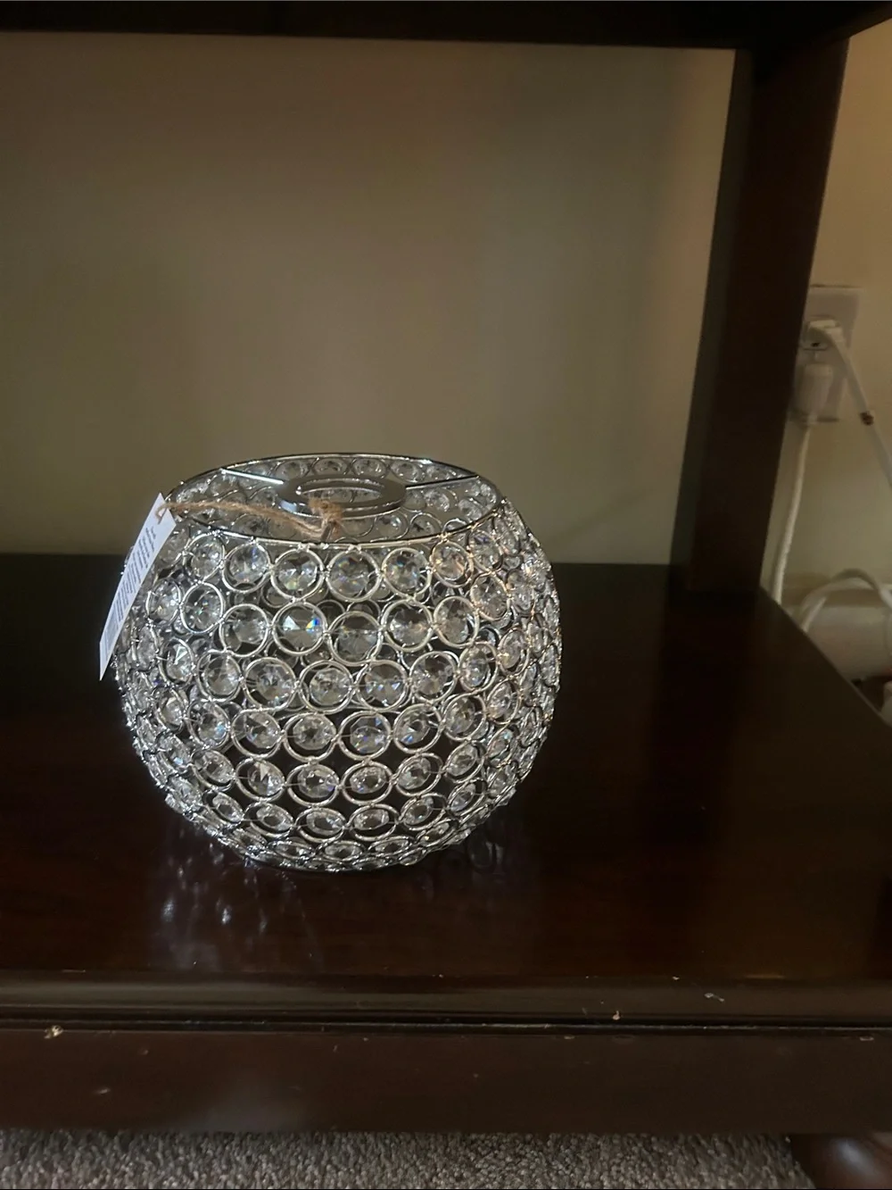 Crystal Glass Drum Shade Ceiling Light - Clear